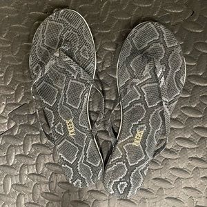 Tkees, size 8. Never worn, snake print, leather